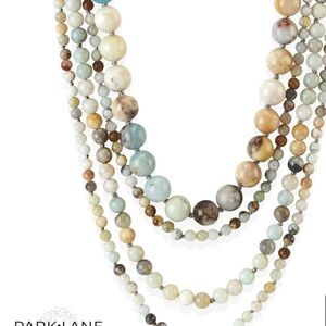 Park Lane “Bay” Genuine Amazonite Earthy Tones with a touch of mint Necklace